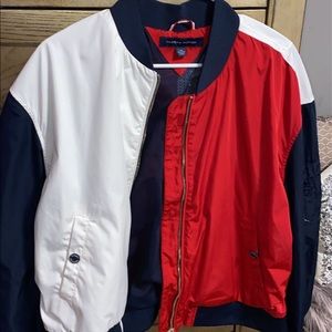 Tommy Hilfiger Red,White, Navy blue jacket !